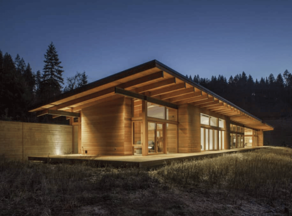 oregon contemporary wooden house