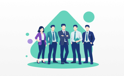 Illustration of a business team.